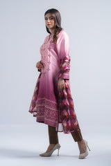 Smart Fit Heavy Embellished Two-Piece Formal Ethnic Set with Organza Dupatta