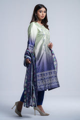 Smart Fit Heavy Embellished Two-Piece Formal Ethnic Set with Organza Dupatta