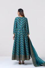 Smart Fit Embellished Two-Piece Formal Ethnic Set with Organza Dupatta