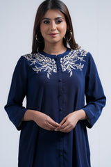 Smart Fit Embroidered Georgette Ethnic Kurti