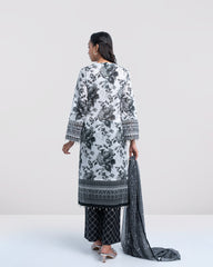 Smart Fit Digital Printed Three-Piece Lawn with Chiffon Dupatta