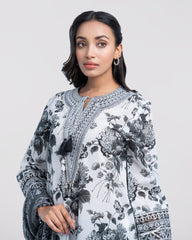 Smart Fit Digital Printed Three-Piece Lawn with Chiffon Dupatta