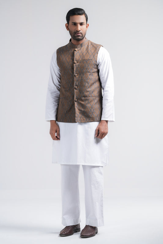 Regular Fit Cotton Semi-Formal Waistcoat