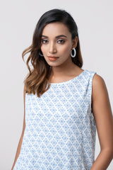 Regular Fit Printed Woven Tank Top