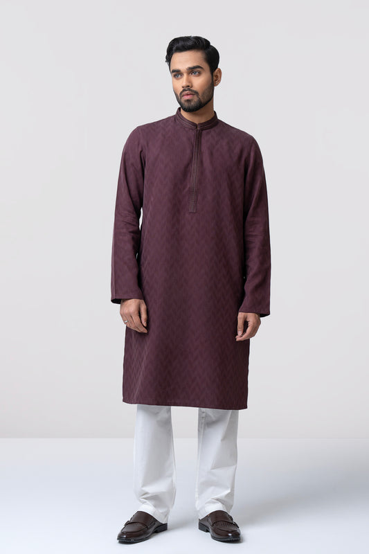 Regular Fit Embroidered Semi-Formal Panjabi