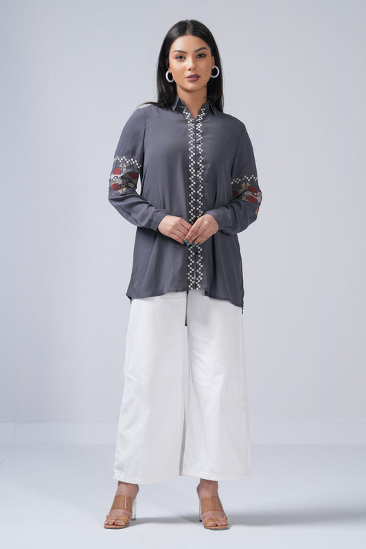Relaxed Fit Georgette Casual Shirt