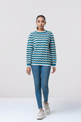 Regular Fit Zigzag-Style Jacquard Sweater