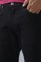 Straight Fit Black Jeans