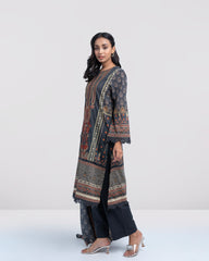 Smart Fit Digital Printed Three-Piece Lawn with Silk Dupatta