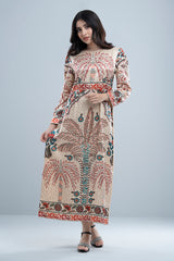Tropical Printed Long Dress