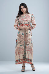 Tropical Printed Long Dress