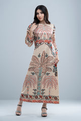 Tropical Printed Long Dress