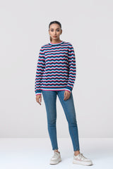 Regular Fit Zigzag-Style Jacquard Sweater