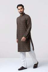 Regular Fit Printed Cotton Panjabi