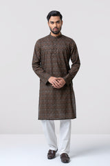 Regular Fit Printed Cotton Panjabi