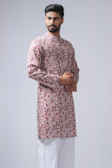 Slim Fit Printed Cotton Panjabi
