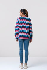 Regular Fit Zigzag-Style Jacquard Sweater