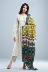 Smart Fit Embroidered Two-Piece Lawn with Silk Dupatta