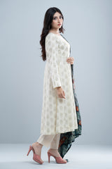 Smart Fit Embroidered Two-Piece Lawn with Silk Dupatta