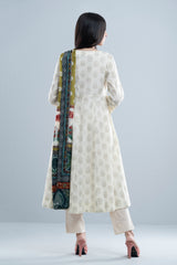 Smart Fit Embroidered Two-Piece Lawn with Silk Dupatta