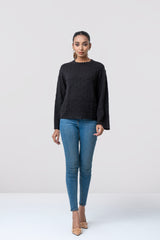 Boxy Fit Jacquard Sweater
