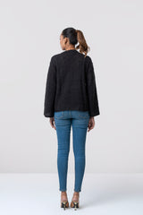 Boxy Fit Jacquard Sweater