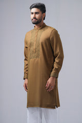 Regular Fit Cord-Embroidered Formal Panjabi
