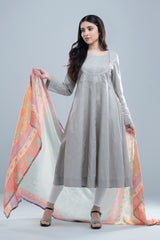 Smart Fit Embroidered Two-Piece Lawn with Silk Dupatta