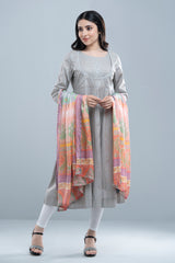 Smart Fit Embroidered Two-Piece Lawn with Silk Dupatta