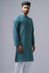 Slim Fit Printed Cotton Panjabi