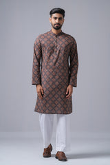 Slim Fit Printed Cotton Panjabi