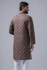 Slim Fit Printed Cotton Panjabi