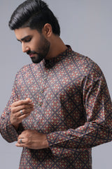 Slim Fit Printed Cotton Panjabi