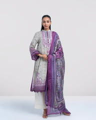 Smart Fit Digital Printed Two-Piece Lawn with Silk Dupatta
