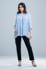 Relaxed Fit Embroidered Viscose Fashion Top