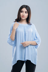 Relaxed Fit Embroidered Viscose Fashion Top