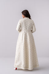 Heavy Embellished Two-Piece Formal Ethnic Set with Organza Dupatta