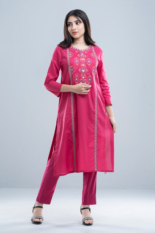 Smart Fit Embroidered Ethnic Kurta