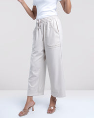 Regular Fit Embroidered Pants - Mystika