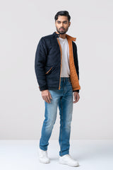 Reversible Quilted Suede/Corduroy Jacket