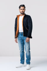 Reversible Quilted Suede/Corduroy Jacket