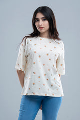 Relaxed Fit Floral Printed T-Shirt