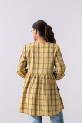 Oversized Fit Checkered Fashion Top