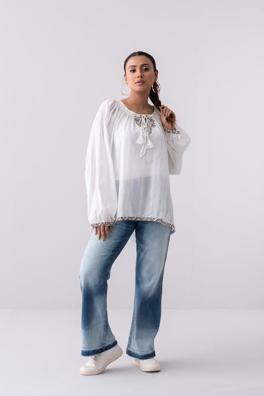 Oversized Fit Cotton Fashion Top