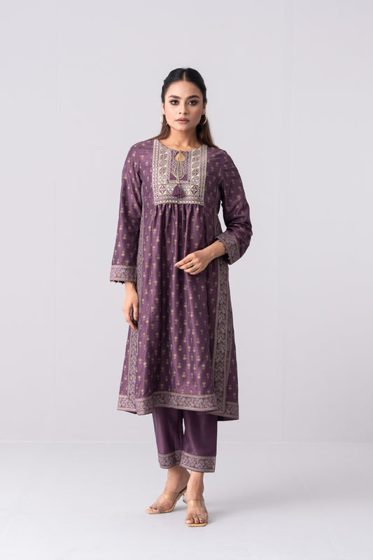 Ready-to-Wear Embroidered Two-Piece Formal Ethnic Set