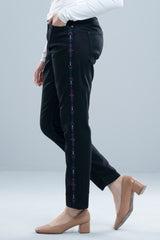 Slim Fit Embroidered Denim