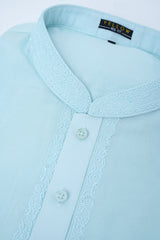 Regular Fit Embroidered Viscose Kabli Set