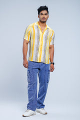 Regular Fit Printed Casual Shirt with Lapel Collar