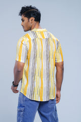 Regular Fit Printed Casual Shirt with Lapel Collar