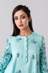 Smart Fit Floral Embroidered Two-Piece Semi-Formal Ethnic Set